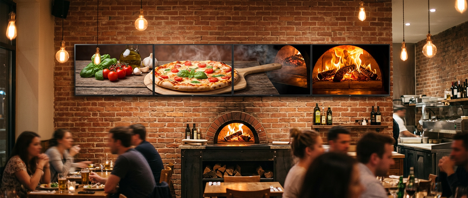 Videovägg för restaurang